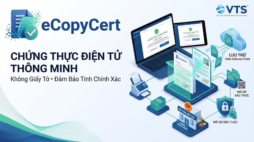 Hình minh họa eCopyCert — Giải pháp chứng thực điện tử